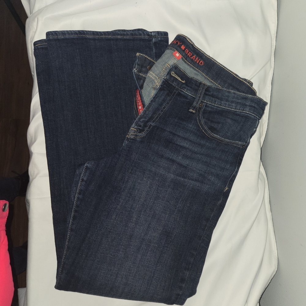 Lucky Brand Sweet Mid Rise Bootcut Jeans Womens 12/31 Dark Wash Stretch Denim